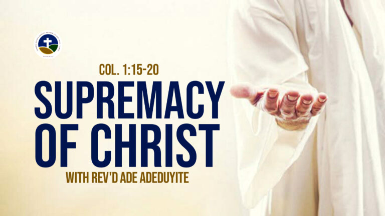 SUPREMACY OF CHRIST