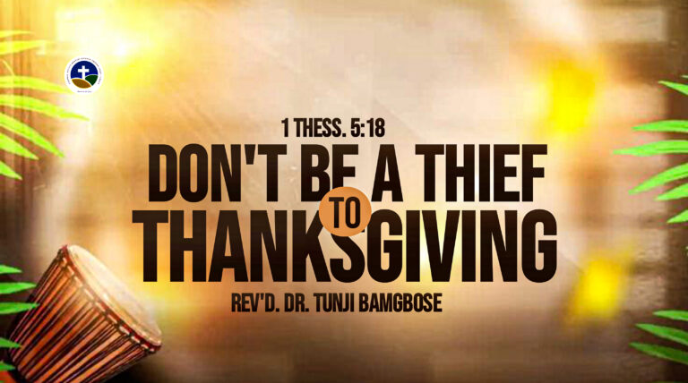 DONT BE A THIEF TO THANKSGIVING